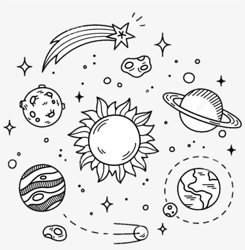 Featured image of post Galaxy Drawings Easy Black And White