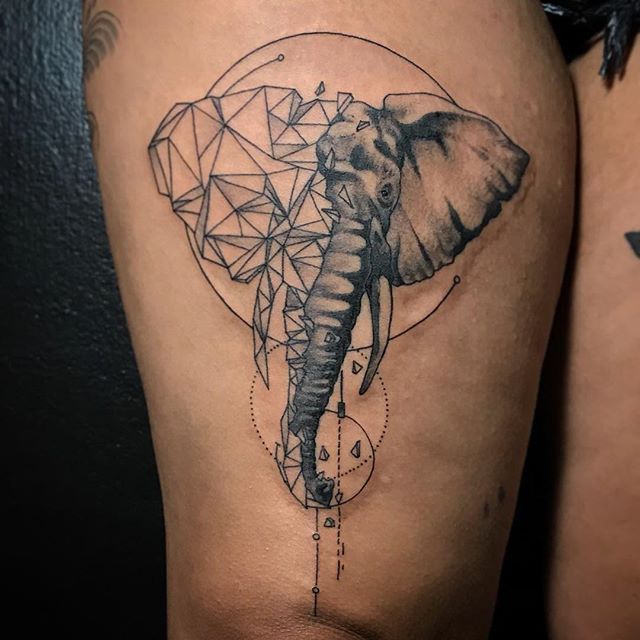 Featured image of post Geometric Elephant Head Tattoo