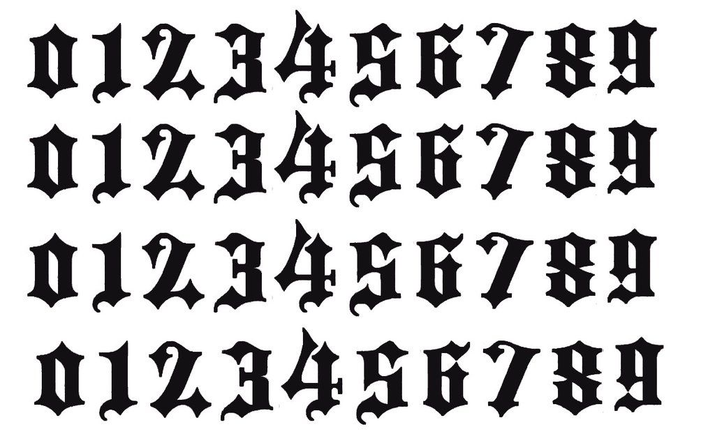 Featured image of post Old English Number Fonts For Tattoos