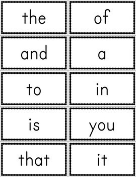 Featured image of post Sight Word Cards Free